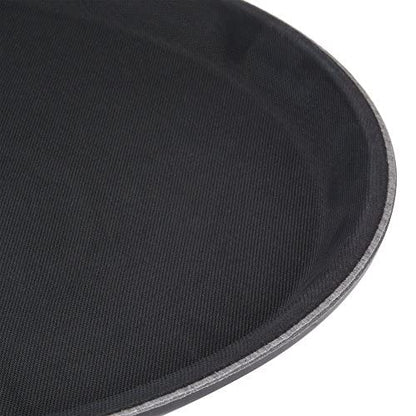 TrueCraftware- 11" Round Non-Slip Serving Trays Black Set of 6- Restaurant Serving Tray Rubber Lined Serving Tray Serving Coffee Appetizer Breakfast Perfect for Kitchen Café Hotel and Restaurants - color: Set of 6, size: 11 Inch