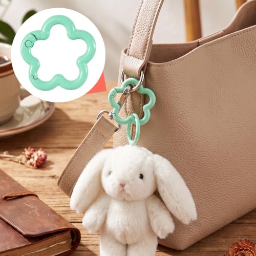 HINZIC Metal Spring O Rings, Round Colorful Keychain Snap Clip - color: Multicolor 11pcs