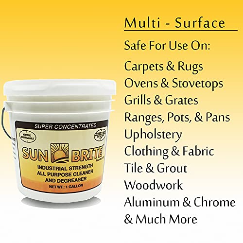 SunBrite Concentrated Professional Strength All Purpose Cleaner | NonToxic | Gallon Unit | Degreaser | Green Cleaning Product