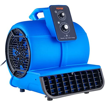 VEVOR Air Mover, 1/2 HP 2600 CFM Carpet Dryer for Cooling and Ventilating - size: 2600 CFM (1/2 HP)