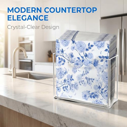 Acrylic Napkin Holder for Table, Clear Square Paper Dispenser - color: A - Acrylic Luncheon Napkin Holder, size: Luncheon Napkin Holder