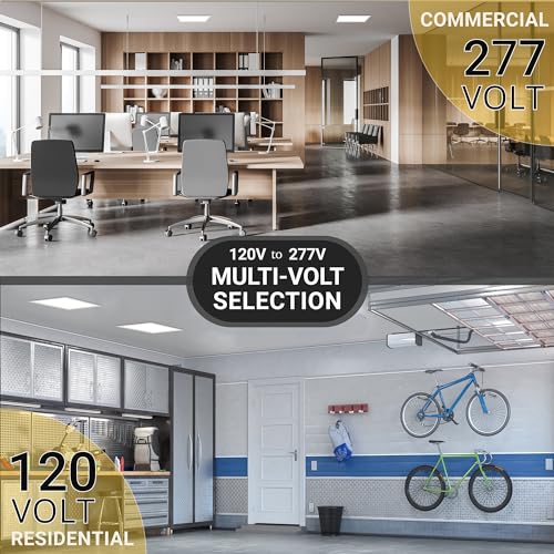 NUWATT 2x2 LED Flat Panel Light Surface Mount, 3CCT 3000K-5000K, ETL, DLC