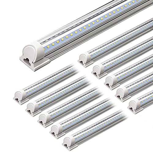 Barrina T8 LED Shop Lights 4FT, 40W 5500LM 5000K, High Output, 10 Packs - color: 5000K, size: 4ft-10 Packs