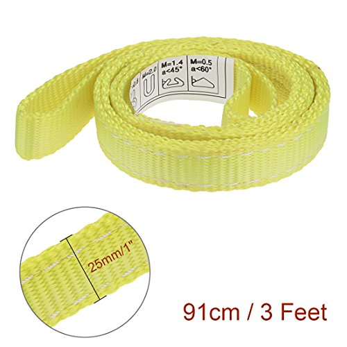 uxcell 3 feet Lifting Straps 2200 lbs Lift Sling Tow Rope Eye to Eye Webbing Sling Forklift Truck for Tree Work Moving Furniture (Pack of 2) - size: 3Ft(Eyes) (Pack of 2)