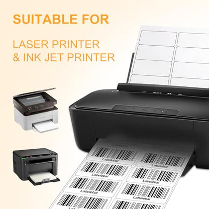 [500 Sheets 5000 Pcs] 10-UP 2''x4'' Shipping Labels for Laser & Inkjet Printers, 2" x 4" Mailing Stickers, 10 Pcs Per Page Shipping Labels,8.5"×11" White 500 Sheets for Printer - color: 10 Up - 5000 Labels