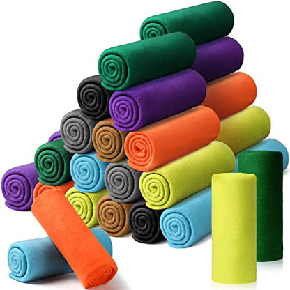 Kinlop 40 Packs Throw Blanket Bulk 60 x 50 Inch Fleece Throw Soft Blankets Warm Cozy Lightweight Plush Blanket for Bed Couch Sofa Pet Office Wedding Gifts Travel Camping (Fresh Color) - color: Fresh Color