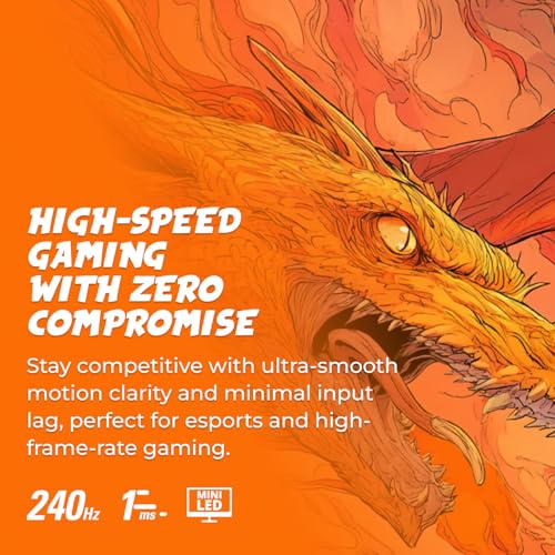 AOC 27 Inch Gaming Monitor QHD 240Hz Mini-LED HDR1000, Q27G4ZMN - size: 27" 240Hz Mini-LED