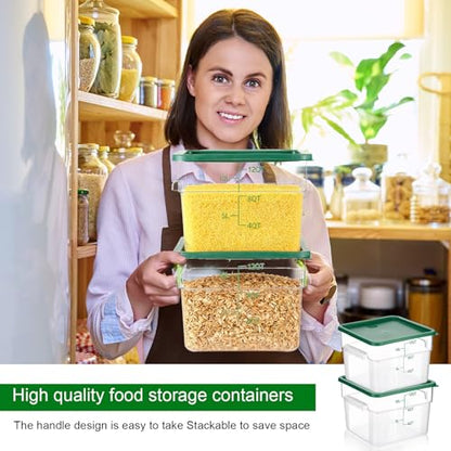 FoldTier 2 Pcs Square Food Storage Containers, Green, 12 Qt - color: Green, size: 12 Qt