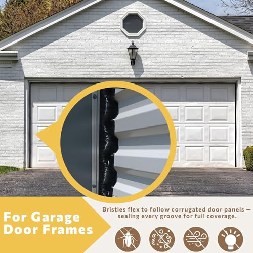 4 Pack Retsun Door Brush Sweep, 0.98" W x 39.37" L, Total 13ft