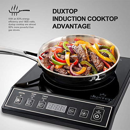 Duxtop 1800W Portable Induction Cooktop Countertop Burner, Black 9100MC - color: Black