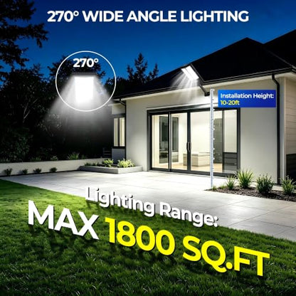 Solar Street Light Waterproof 2 Pack, Motion Sensor Lights & Remote - size: 2-Pack