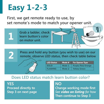 Solidremote Keychain Garage Door Opener Remote, Compatible with Chamberlain, LiftMaster, and Craftsman Openers, 371LM 373LM 971LM 973LM, 2 Pack - style: Keychain Type 1