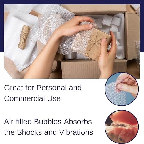 Bubble Roll Wrap 12" x 175', 1-Pack 3/16" Perforated Small Cushioning - size: 175 Sq Ft