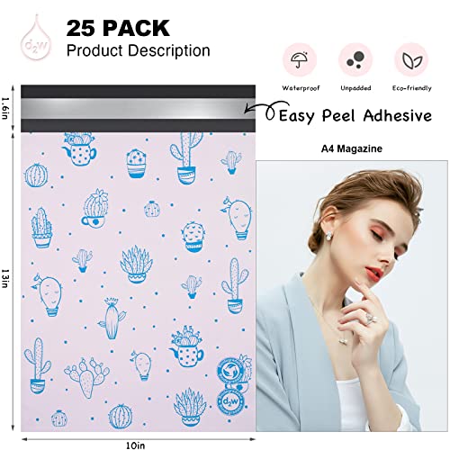 JinRuiKJ 10x13 Boutique Poly Mailers 25 Pack, Cactus Design - color: Cactus, size: 10x13'' - 25 Pack