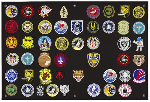 Tactical Patch Display Holder Panel Board for Military Army Morale Hook and Loop Emblems, 24 Inches x 36 Inches, No Patches Included - color: Patch Board, Black - Medium