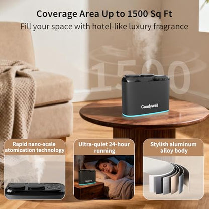 Smart Essential Oil Diffuser, Dual Scent Diffuser for Large Room