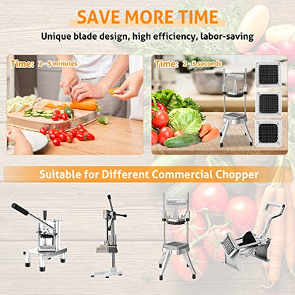 WICHEMI Chopper Blade 1/4" Inch Commercial Vegetable Dicer Blades, 2 Pack - size: 1/4" x2