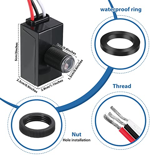 Macarrie 20 Pcs Photocell Sensor for Outdoor Lights 100-277v Dusk to Dawn
