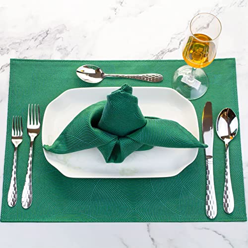 20-Piece Silverware Set, Flatware Cutlery Silverware Set Service for 4, 18/10 Hammered Stainless Steel Utensils Tableware Set Include Knife Spoon Fork, Unique Design, Mirror Polished (Silver) - color: Silver