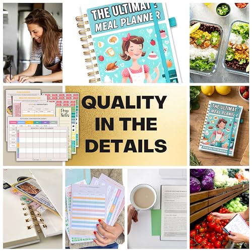 Life & Apples Weekly Meal Planner Notebook with Grocery List, Cooking - color: Cooking