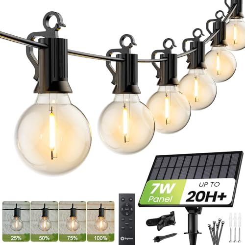 Brightown 208FT Solar String Lights Outdoor, IP65 Waterproof, Remote, Timer - size: 208Ft