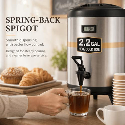 2.2 Gallon Insulated Beverage Dispenser with Spigot - size: 2.2 Gallons