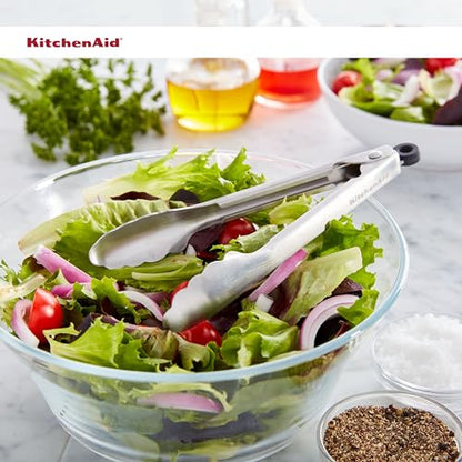 KitchenAid Stainless Steel Tongs, 7 Inch - color: Stainless Steel, size: 7 Inch