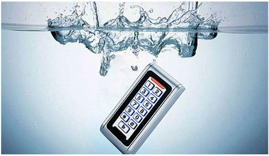Waterproof Metal RFID+PIN Code Door Entry and Exit verification System & 600lbs Electric Magnetic Lock+110V Power Supply+RFID Keychains/Cards - style: In/Out Control