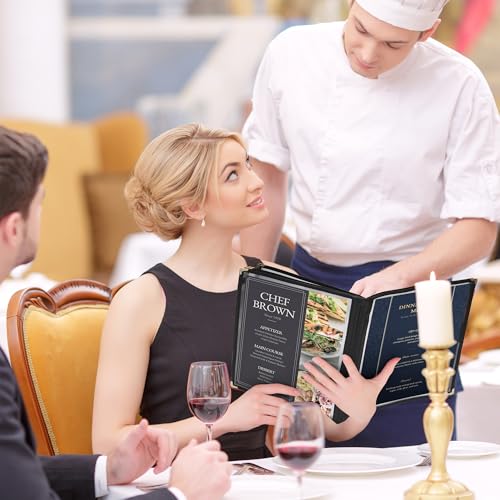 4 Pcs 8.5 X 11 Inch Restaurant Menu Covers, 6 Page 12 View