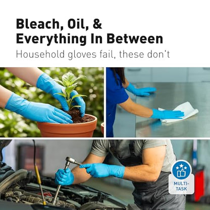Raxwell 8.5 Mil Nitrile Gloves, Heavy Duty Cleaning Gloves, For Adults - size: XX-Large, style: 1 Pallet (84 Cases)