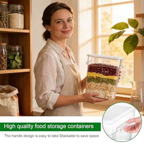 FoldTier 2 Pcs Square Food Storage Containers, White, 18 Qt - color: White, size: 18 Qt