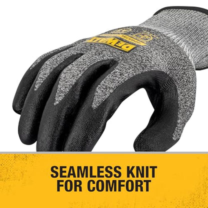 DEWALT DPG575 Foam Nitrile A3 Cut Resistant Glove for Outdoor Work, Size L - size: Large