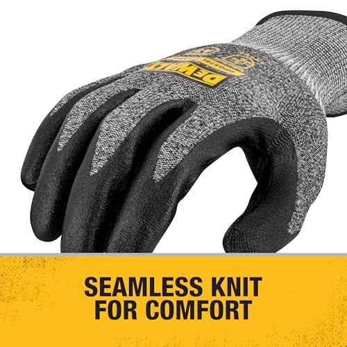 DEWALT DPG575 Foam Nitrile A3 Cut Resistant Glove for Outdoor Work, Construction and General Purpose - Size XS - size: X-Small