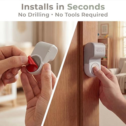 4-Pack Door Pinch Guard - Baby Proofing - Anti Door Slam - Baby Finger Pinch Guard & Pets Safety Door Guard (No Lock Ins).