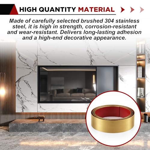 1 Pack 4 x 240 Inch Stainless Steel Kick Plate, Gold - color: Gold, size: 4 x 240 Inch