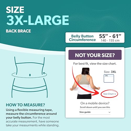 BraceAbility Plus Size 3XL Bariatric Back Brace - XXXL Big and Tall Lumbar Support Girdle for Obesity Lower Back Pain in Extra Large, Heavy or Overweight Men and Women (Fits 55"-61") - size: 3XL