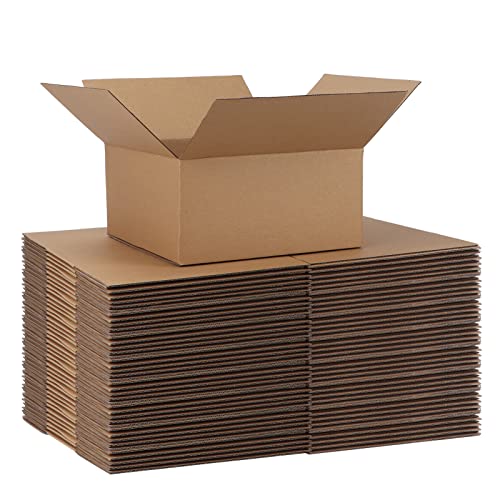CRUGLA 40 Packs 8x8x4 Shipping Boxes Corrugated Cardboard Boxes Mailers Shipping Box for Packaging Small Business - size: 8x8x4 Inch
