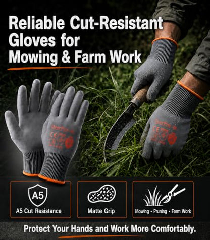 Cut-Resistant Gloves ASNI A5 Safety Work Glove - size: Medium