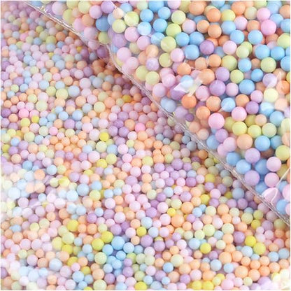 RLECS 25g Macaron Coloured Foam Balls Gift Box Filling Granules 2-3mm Decorative Items DIY Craft Supplies Suitable for Handcrafted Creations and Festive Decorations