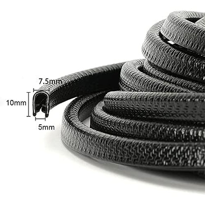 Winunite 98.4ft (30m) No Glue Car Door Edge Guards Black - color: black, size: 98.4 ft