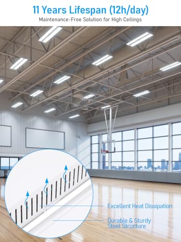 LEONLITE 4FT 225W LED Linear High Bay Light with Emergency Battery Backup