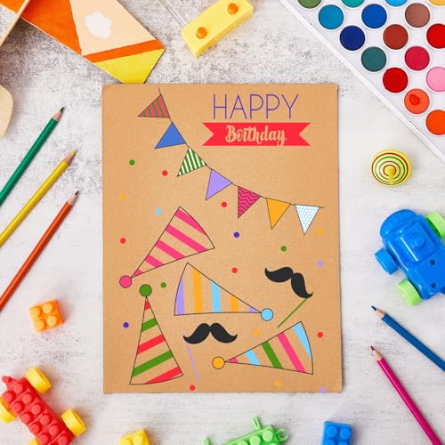 Henoyso 110 Pack 4 X 6 Inch Brown Cardboard Sheets - color: Brown, size: 4 x 6 Inch