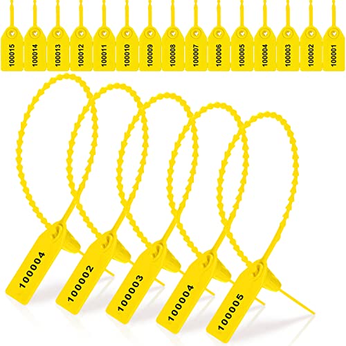 1000 Pcs Plastic Tamper Seals Fire Extinguisher Tags, Yellow - color: Yellow, size: 250 month