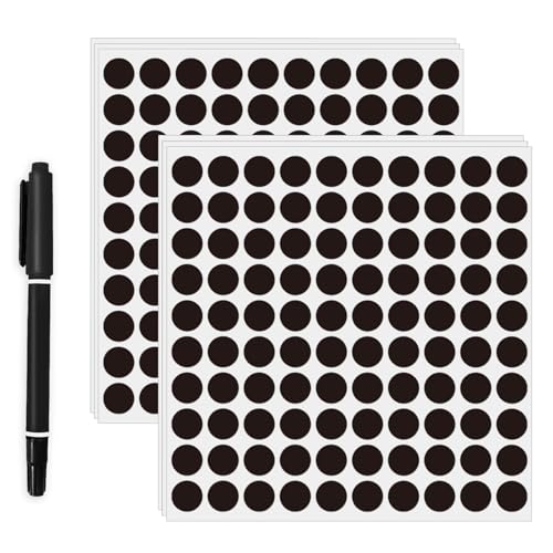 2000 Pcs 3/4" Garage Sale Price Stickers Sheets, Black Yard Sale Price Stickers, Round Color Coding Labels, Circle Dot Sticker for Home Decorative, Office, Classroom, Papers Etc - color: Black, size: 0.75inch