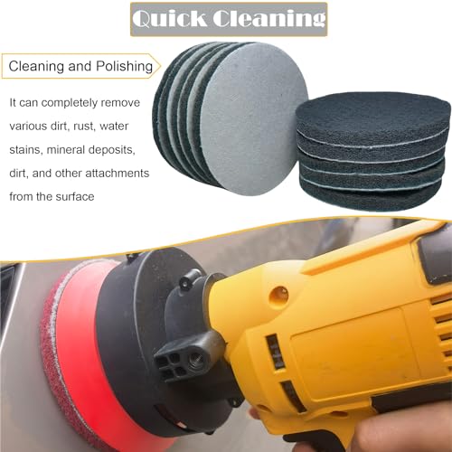 Tonmp 10 Pack 5 Inch 800 Grits Multipurpose Scrubber Scouring Pads Hoop and Loop Flocking Scuff Pads -Scuff Pads Conditioning Discs Polishing Pad for Furniture Automotive Cleaning, Rust Removal - style: 800 Grit