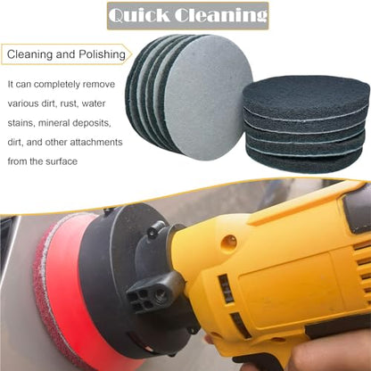 Tonmp 10 Pack 5 Inch 800 Grits Multipurpose Scrubber Scouring Pads Hoop and Loop Flocking Scuff Pads -Scuff Pads Conditioning Discs Polishing Pad for Furniture Automotive Cleaning, Rust Removal - style: 800 Grit