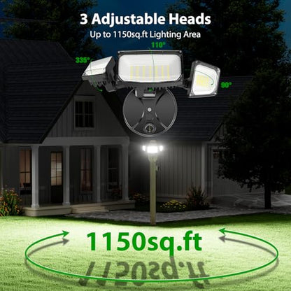 iMaihom Dusk to Dawn Outdoor Lighting, Plug in Flood Light, Remote, Black - color: Black