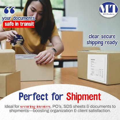 MT Products Clear Plastic Blank Envelope Pouch 9.5" x 12" - Disposable Packing List for Shipping - Pack of 500 - size: 9.5 X 12 Inch