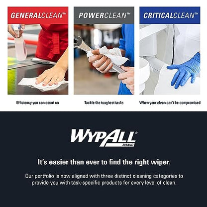 WypAll PowerClean X80 Heavy Duty Cloths, Brag Box, 152 Towels, Blue (41041)