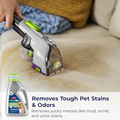 Bissell PET PRO OXY Urine Eliminator with Febreze Carpet Deep Clean Solution, StainProtect Technology, leading upright carpet cleaners, 48oz, Our best formula for pet messes & odors, (Pack of 2) - size: 48 Fl Oz (Pack of 2), style: Pet Pro Oxy with Febrez